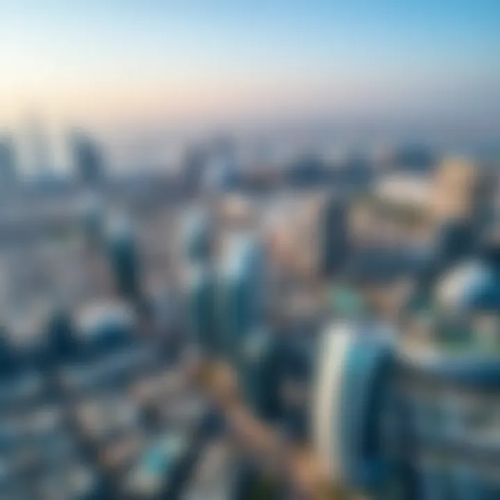 Aerial view of Dubai's skyline showcasing various neighborhoods and landmarks