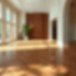 Elegant parquet wood flooring showcasing intricate patterns