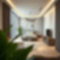 Modern studio flat interior showcasing space utilization