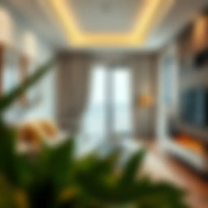 Modern interior of a 1BHK apartment showcasing space optimization