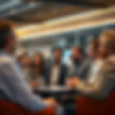 A diverse group of investors discussing real estate opportunities