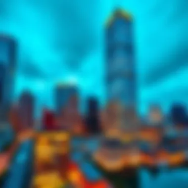 Stunning architectural view of the World Trade Center apartments