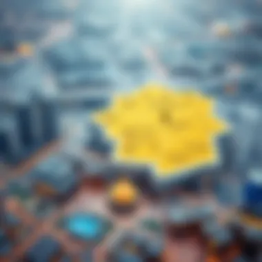 Map highlighting Zayed University and surrounding urban developments